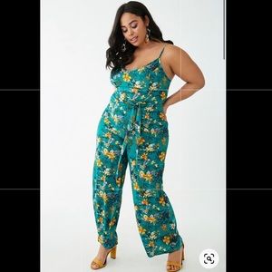 FOREVER 21 + tropical jumpsuit